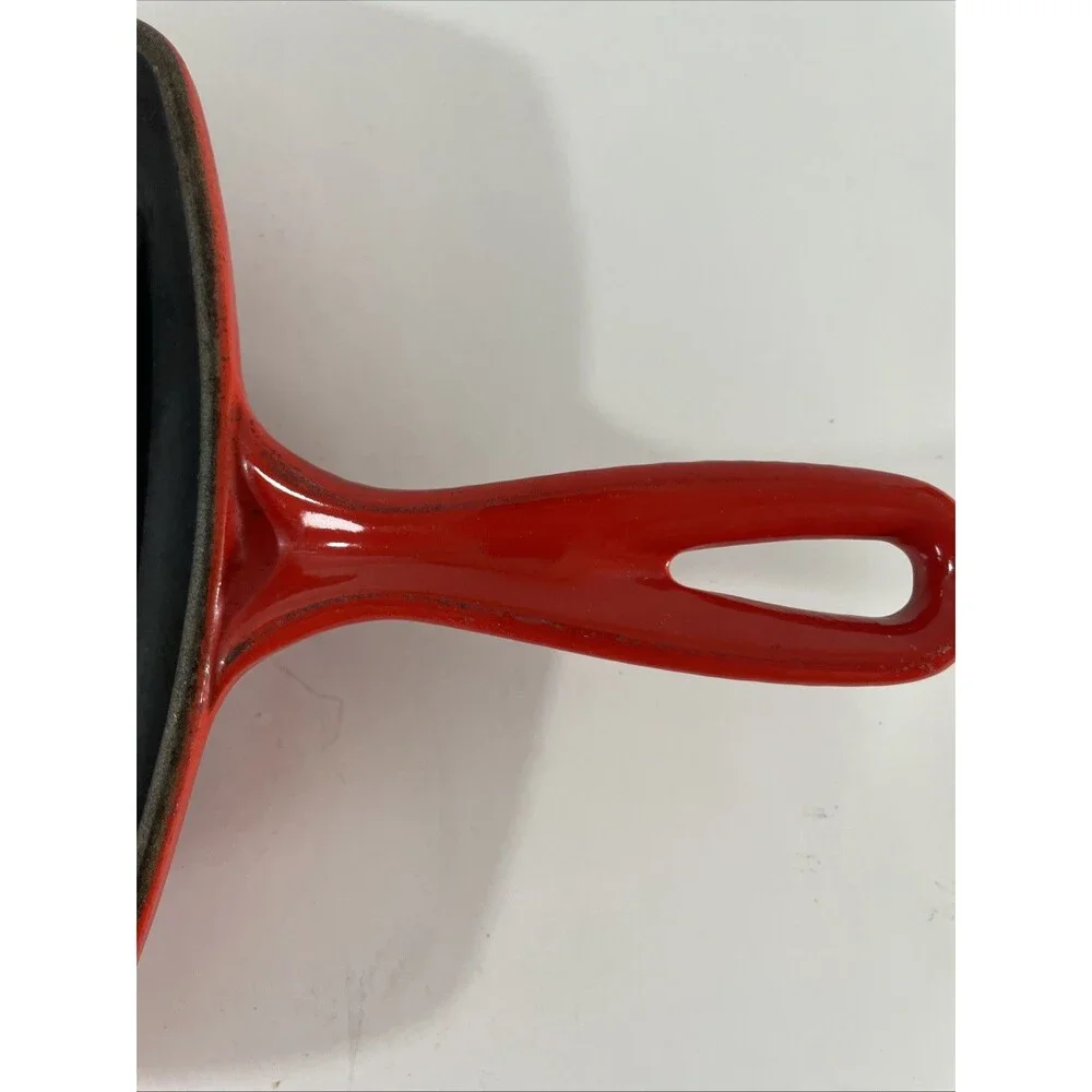 Le Creuset Flame Orange Enameled #20 Cast Iron Square Grill Pan Griddle